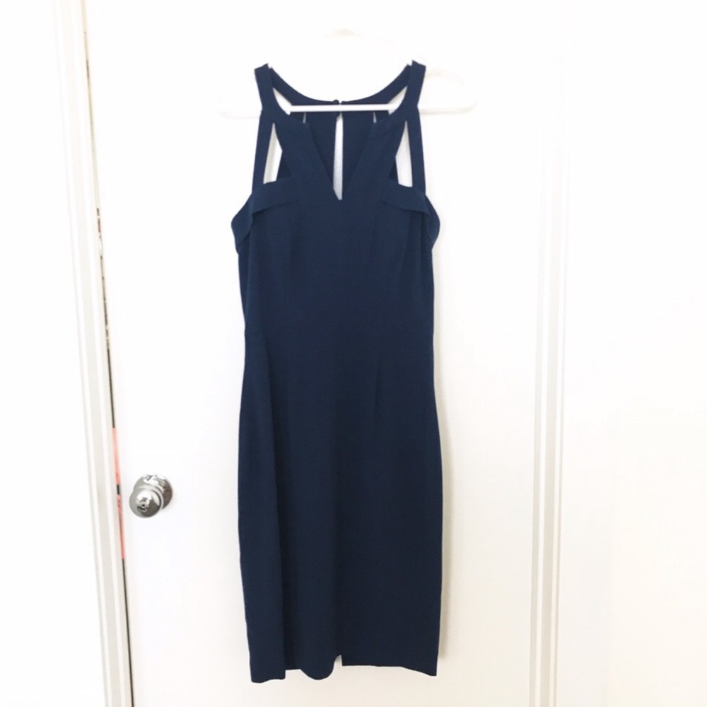 BCBG Navy Blue Midi Dress